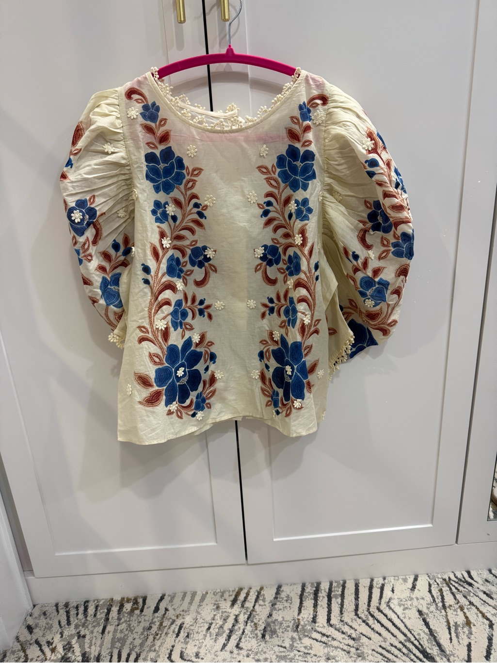Farm Rio Renata Floral Sand Blouse